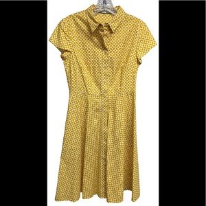 Boden Cotton button front shirt dress size 4